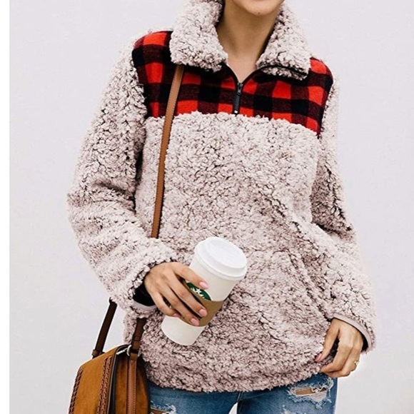 Teddy fleece Pullover jacket - Picture 1 of 4